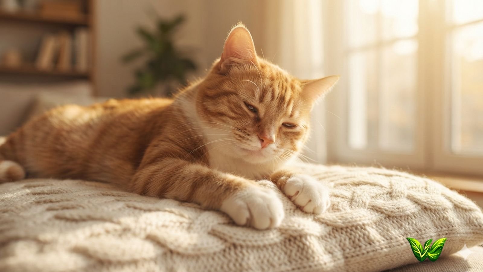 Adult Cat Kneading a Blanket