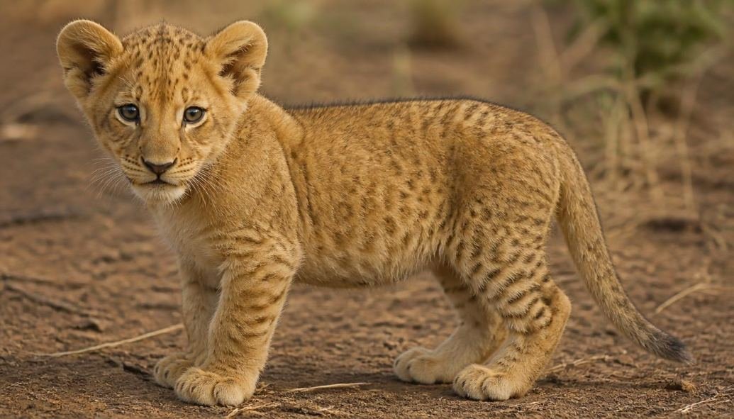Lion pride with lionesses and cubs resting together in the shade