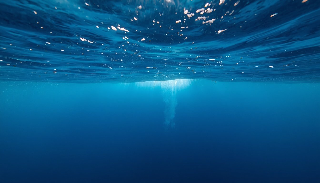 Alt Text: Wide expanse of deep blue ocean water conveying distance and depth
